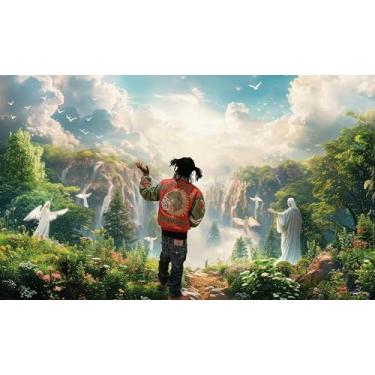 Imagem de Bandeira Rapper Chief In The Garden Of Eden - Bandeira grande engraçada - Poliéster 110D - Costura dupla - 4 ilhós de latão, grande 90 x 150 cm (5 x 3 pés)