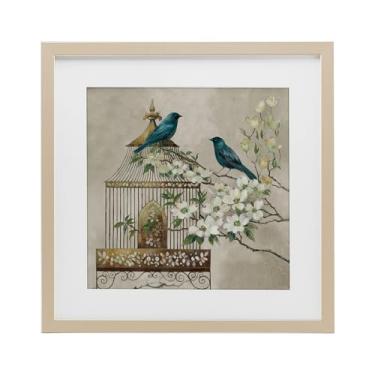 Imagem de Stupell Industries Impressão Emoldurada Neutro Birdcage Menagerie Birch Under Glass Design por Elaine Vollherbst, 13 x 13