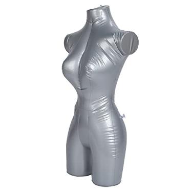 Imagem de ZJchao Vestido de Manequim Inflável Formam o Modelo Feminino na Parte Superior do Corpo Com Anel Suspenso para Roupas de Jóias Exibir Lenços de Jóias Lojas de Janelas