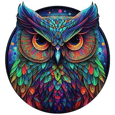 Imagem de Mys Aurora Quebra-Cabeças De Madeira Exclusivos - Coruja Fofa, 200 Peças, Tamanho Médio 28 Cm X 26 Cm, Quebra-Cabeça Luxuoso Em Formato Animal, Linda Embalagem, Melhor Presente Para Adultos
