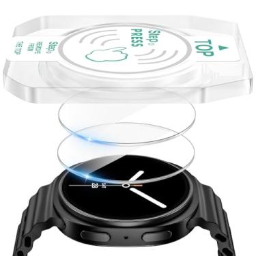 Imagem de Tensea - Pacote de 2 protetores de visualização compatíveis com Samsung Galaxy Watch 8, acessórios de 44 mm, película protetora de vidro temperado [kit de instalação de alinhamento automático