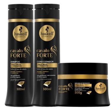 Imagem de Kit Cavalo Forte Haskell Shampoo 300ml+Condicionador 300ml+máscara 300