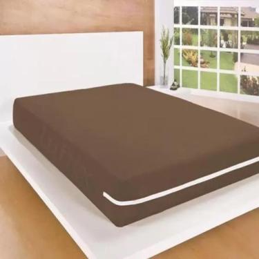 Imagem de Capa de Colchão Casal Em Malha Com Zíper 100% Algodão - Varias Cores -