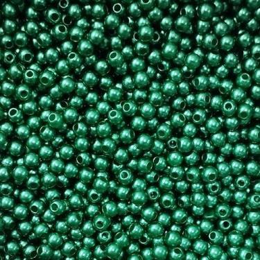 Imagem de PÉROLA DE ABS LISA Nº 04 20G PEROLA 4MM - IMPORTAÇÃO, Verde esmeralda 