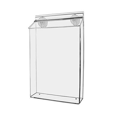 Imagem de Marketing Holders Suporte Para Literatura Ao Ar Livre Com Ventosa 8,5" L X 11" A Montagem Na Janela Agente De Inspeção Imobiliária Construtores Restaurantes Loja Cardápio Panfletos Caixa Exibição Em