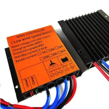 Imagem de Orange,12V,HYZHANHONG 10A -40A 12V 24V 48V 220V MPPT Controlador de Carga, Regulador de 9000W para Gerador de Turbina Eólica Moinho de Vento Alternador Carregador de Bateria