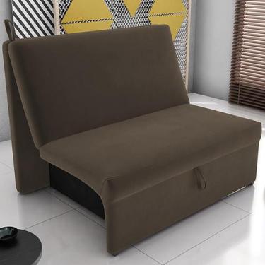 Imagem de Sofá Cama Melu 2 Lugares Sem Braça Para Sala - RS Store, Suede Capucci