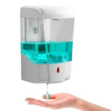 Imagem de Dispensador Automático de Álcool em Gel com Sensor Infravermelho, 700ml, Toque Seco, para Casa e Escritório