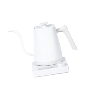 Imagem de Baoblaze Chaleira elétrica 0,8 L, 1000 W, prática, proteção contra fervura a seco, aquecimento rápido, aço inoxidável, para despejar café, ferver água quente, Branco