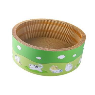 Imagem de IEUDNS Arranhador de gato de papelão, protetor de móveis para cama, almofada de arranhar ondulada, placa de arranhar para gatos para exercícios de, M