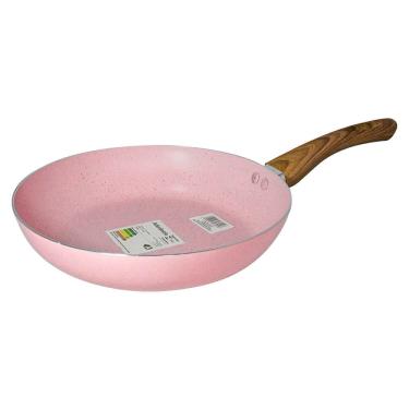 Imagem de Frigideira Antiaderente Revestimento Cerâmica 22cm Sahara Chama Rosa - Casambiente