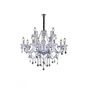 Imagem de Lustre Glam Maria Tereza Transparente 12 Braços E14 Taschibra