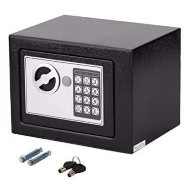 Imagem de Cofre Digital Eletrônico Aço Com Senha E Chave 27X22X22Cm