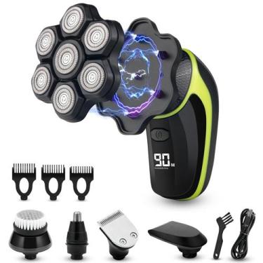 Imagem de Barbeador elétrico de cabeça e corpo Telfun 7D Magnetic Waterproof