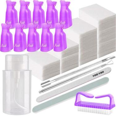 Imagem de Kit de ferramentas para remover gel de esmalte HiMo com dispensador de