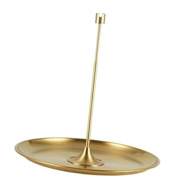 Imagem de Generic Queimador de incenso em espiral, suporte decorativo para incenso em espiral com bandeja coletora de aço inoxidável para decoração de mesa SPA, Style a