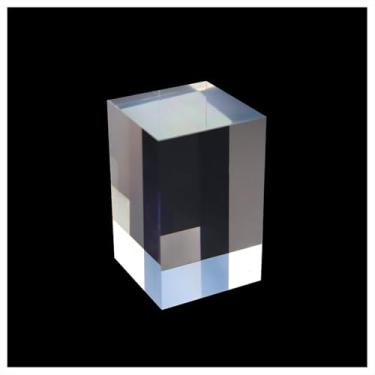 Imagem de Bloco De Exibição De Cubo Acrílico Transparente, Bloco De Exibição De Acrílico Cubo Transparente Sólido Figuras Reutilizáveis Blocos De Exibição Colecionáveis P, 4 * 4 * 8Cm