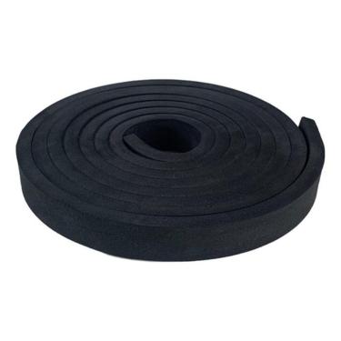 Imagem de Eva Rodape Acabamento Ripado 2Cm Autocolante Preto 2,5M