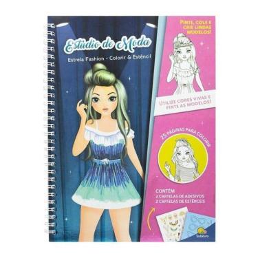 Imagem de Estrela Fashion - Colorir & Estêncil: Estúdio De Moda