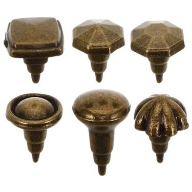 Imagem de Abaodam 6pcs Dollhouse Drawer Pulls Miniature Cabinet Handles Scale Metal Knobs for Dollhouse Furniture Decoration Easy Installation High Realism Versatile Use