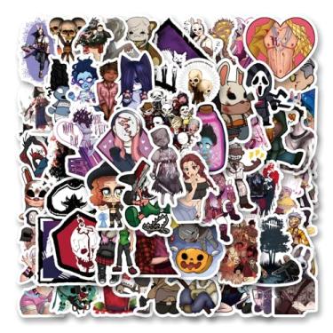 Imagem de 50pcs Horror-Themed Asymmetric Competitive Game Sticker, Cute Cartoon Vinyl Waterproof Stickers for Water Bottle,Skateboard,Laptop,Phone,Journaling,Scrapbooking Decals for Kids Teens for Party Supply