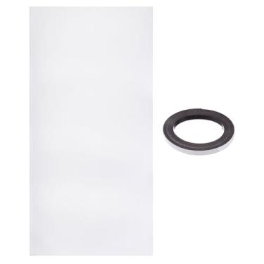 Imagem de PATIKIL Furo de malha de poeira 100 x 50 cm 0,1 cm, 1 conjunto de filtro de poeira de PVC para refrigerador de computador, filtro de poeira, grade com tira magnética para ventilador de computador à