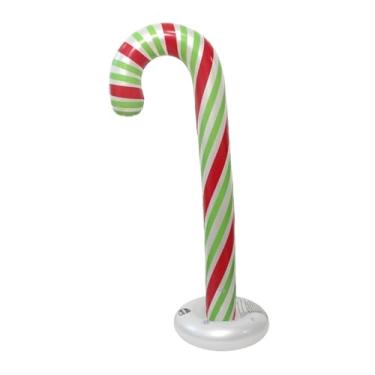 Imagem de Fenteer Enfeite de Natal inflável, bengala de doces, bengala de doces inflável, decoração de Natal para vitrine de loja, Style B