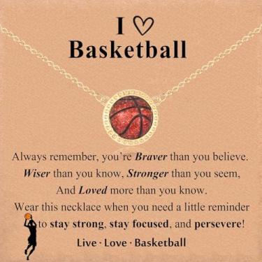 Imagem de Colar de futebol softball, vôlei, basquete, beisebol, presentes para meninas, jogadoras, amantes de equipe, filha, neta, sobrinha, aniversário, Natal, formatura, dia dos namorados, acessórios
