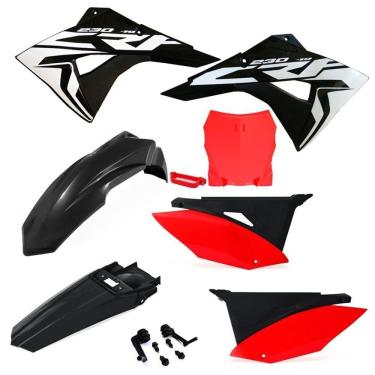 Imagem de Kit Plástico Biker Next Crf 230 Com Number Plate F1rst e Adesivos