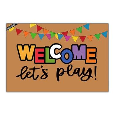 Imagem de Tapete de porta de boas-vindas infantil antiderrapante para casa de banho cozinha entrada 60 cm x 40 cm