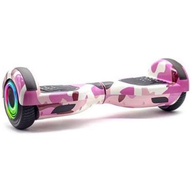 Imagem de Hoverboard Overboard Skate Elétrico Led Rosa Camuflado Nº32