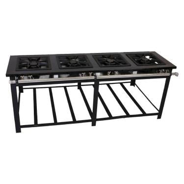 Imagem de Fogão Industrial Venâncio 4 Bocas Duplas a Gás em Linha Baixa Pressão M4D4L