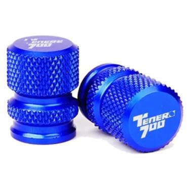 Imagem de Compatível com Tenere 700 2019 2020 2021 2022 2023 Acessórios de motocicleta Suporte lateral extensão de pé almofada ampliadora Tenere700 (tampas de válvula-azul)