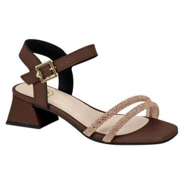 Imagem de Sandália Molekinha Salto Baixo - Infantil, Marrom, 28