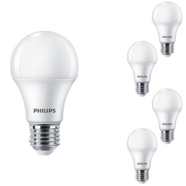 Imagem de 5 Lâmpadas Led Bulbo 9w 4000k Philips Neutro A60 806Lm