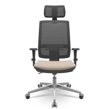 Imagem de Cadeira brizza 3d backplax apoio aluminio poliéster