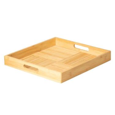 Imagem de Bandeja 100% Bambú C/Alça 37X37 Café Da Manhã Paramount