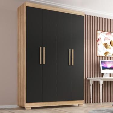 Imagem de Guarda Roupa Solteiro Lisboa 4 Portas 2 Gav Com Pés Teka/onix