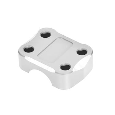 Imagem de XR650L Tampa da braçadeira do suporte do eixo do garfo dianteiro compatível com XR400R 1996-2004 XR 650L 1993-2024 Suporte de acessórios de motocicleta CNC 3D (prata)