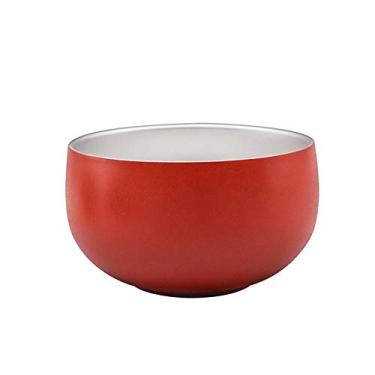 Imagem de WYUYIWH Tigela de aço inoxidável, isolamento térmico de parede para sopa de arroz tigela de macarrão salada de frutas tigelas de camada dupla para utensílios de mesa (cor: 1)