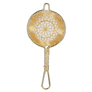 Imagem de Xcello Coador de infusor de chá de cobre reutilizável filtro de bule de chá de folha solta com cabo longo para máquina de chá