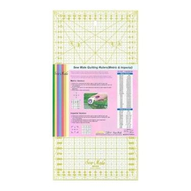 Imagem de Régua Corte 16x32cm 3mm Patchwork Cartonagem Scrapbook - Sew Mate, PAT