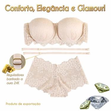 Imagem de Conjunto em renda. - Nobreza Real Lingerie, Nude, 44