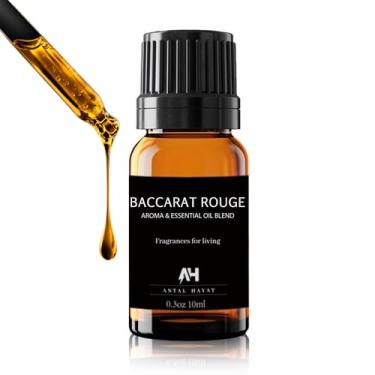 Imagem de Óleo difusor Baccarat Rouge 10 ml – Perfume de hotel de luxo para casa – açafrão, jasmim, âmbar e musgo de carvalho – Mistura de óleos essenciais de longa duração – Refil de difusor ultrassônico e