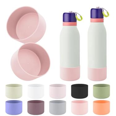 Imagem de BKBY 2 peças de bota de silicone compatíveis com Owala FreeSip Twist 680 g/510 g, capa inferior de manga protetora antiderrapante e antiarranhões para garrafa de água Owalaa FreeSip Twist
