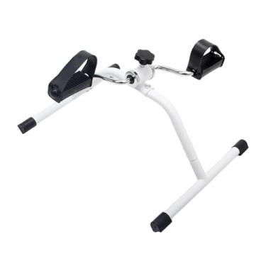 Imagem de Colaxi Exercitador de perna com pedal de bicicleta sob a mesa com base antiderrapante, máquina de exercícios cardiovasculares para sentar e fortalecer os, Branco