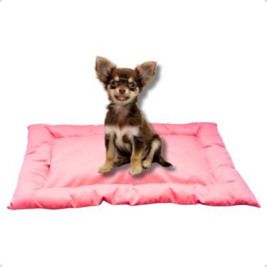 Imagem de Cama Caminha Colchonete Rosa PP 50x40cm para Cachorro e Gato de Suede Lavável Almofada Pet Macia Confortável
