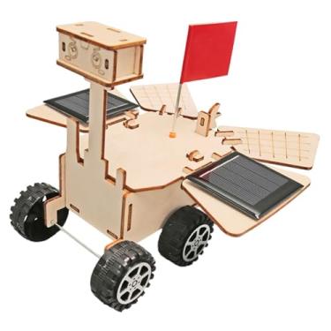 Imagem de simhoa Kit Faça Você Mesmo para Mars Rover Movido a Energia Solar para Crianças, Construção, Artesanato, Ornamento de Madeira