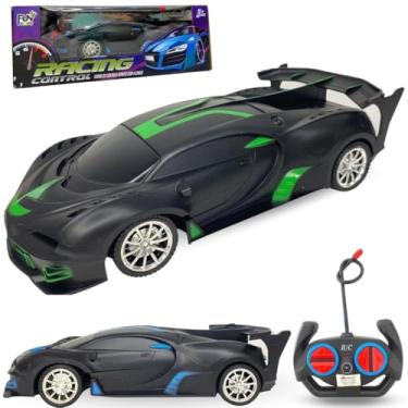 Imagem de Carrinho De Controle Remoto Preto Rápido Com Farol Led