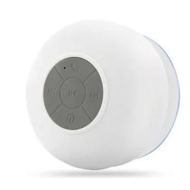 Imagem de Mini Caixa De Som Resistente a Água; Bluetooth; Android e iOS com Microfone e Ventosa Embutido; Portátil. (branco)